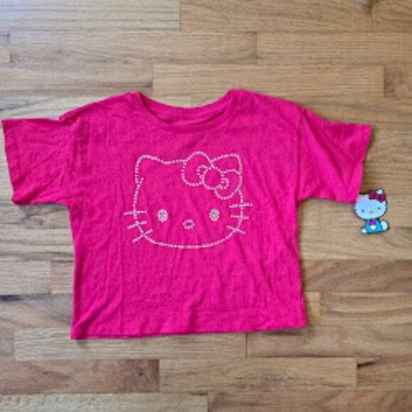 NWT Hello Kitty Pink Rhinestone Tee (Sz M) - Picture 1 of 3